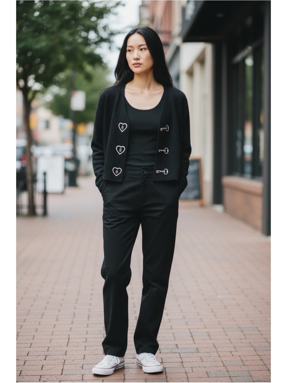 St. John / Separates black wool blend textured bolero blazer Jacket